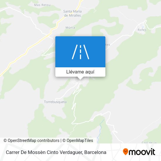 Mapa Carrer De Mossèn Cinto Verdaguer