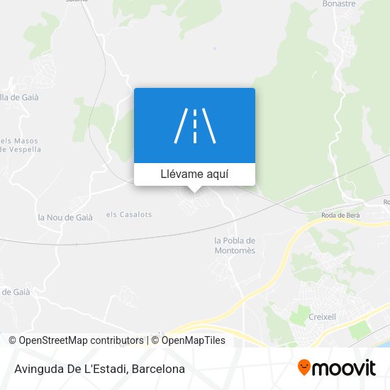 Mapa Avinguda De L'Estadi