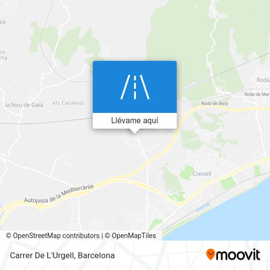 Mapa Carrer De L'Urgell