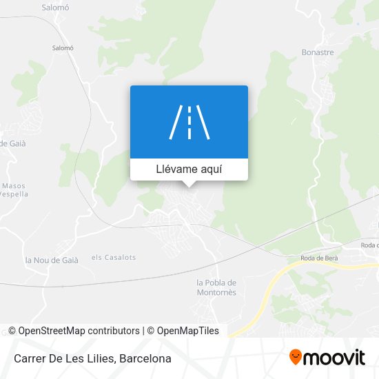 Mapa Carrer De Les Lilies