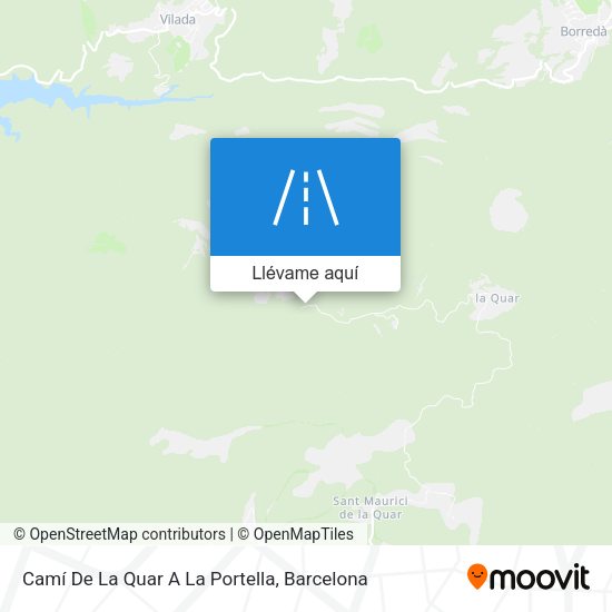 Mapa Camí De La Quar A La Portella