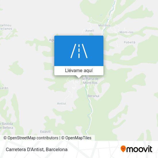 Mapa Carretera D'Antist