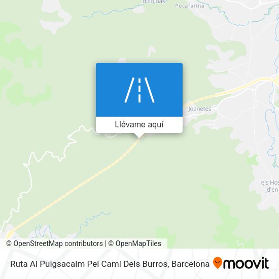 Mapa Ruta Al Puigsacalm Pel Camí Dels Burros