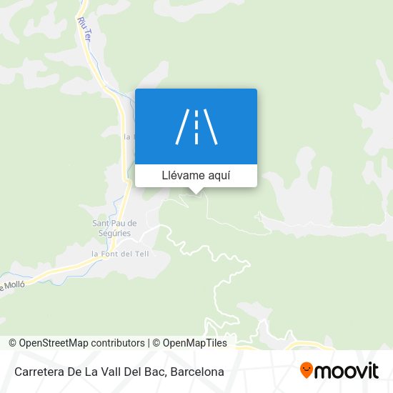Mapa Carretera De La Vall Del Bac