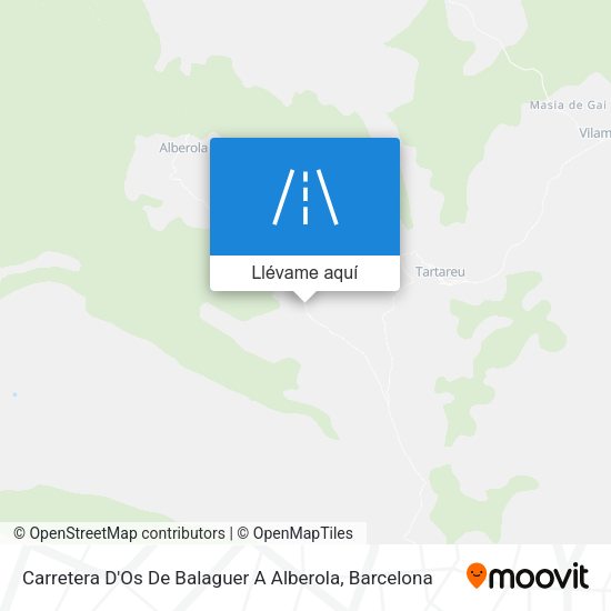Mapa Carretera D'Os De Balaguer A Alberola