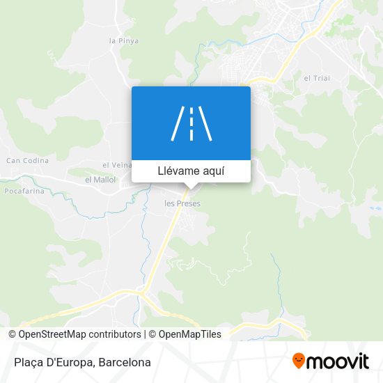 Mapa Plaça D'Europa