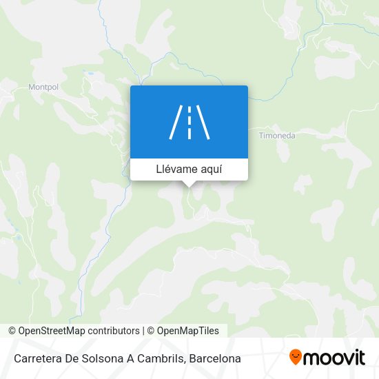 Mapa Carretera De Solsona A Cambrils
