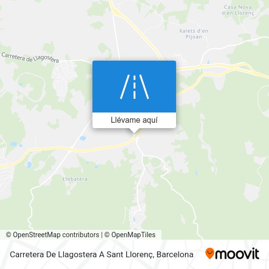 Mapa Carretera De Llagostera A Sant Llorenç
