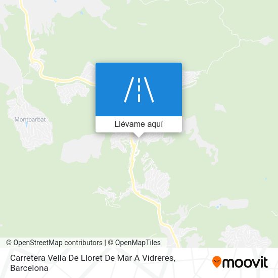 Mapa Carretera Vella De Lloret De Mar A Vidreres