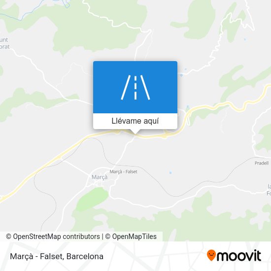 Mapa Marçà - Falset