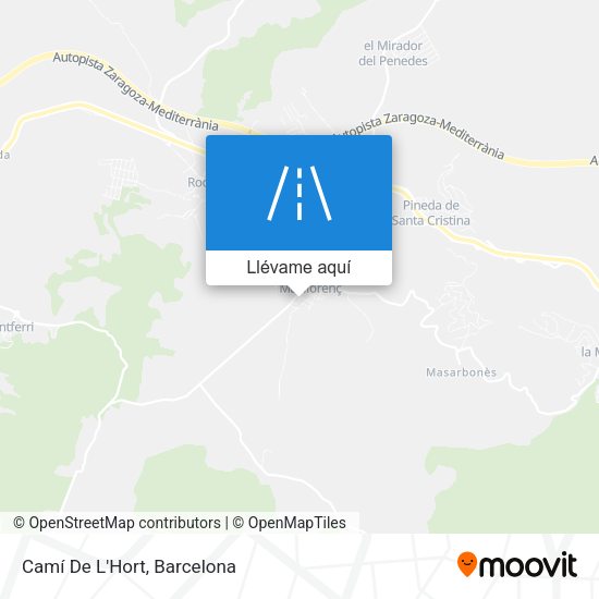 Mapa Camí De L'Hort