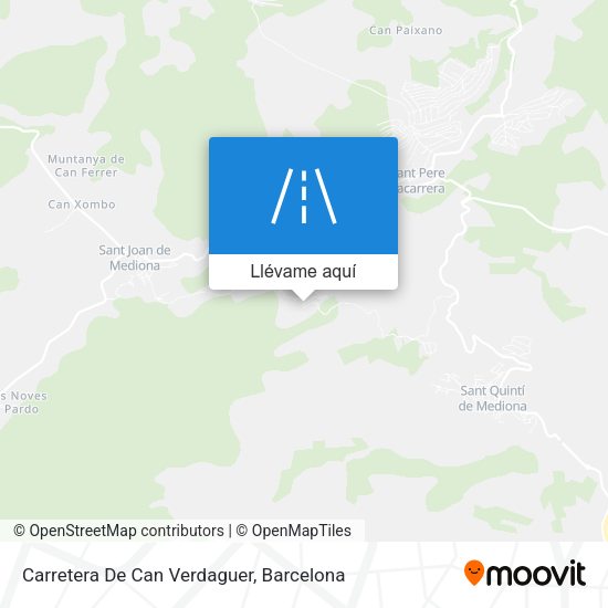 Mapa Carretera De Can Verdaguer