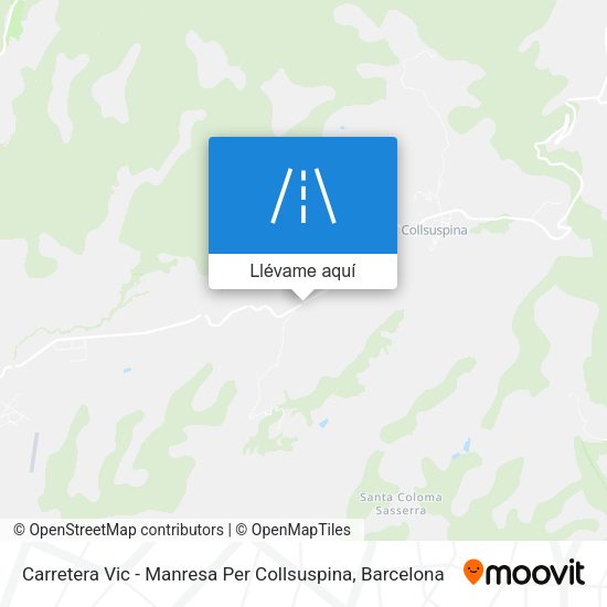 Mapa Carretera Vic - Manresa Per Collsuspina