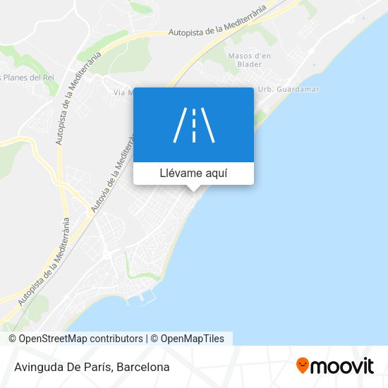 Mapa Avinguda De París