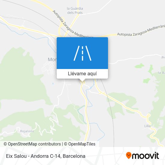 Mapa Eix Salou - Andorra C-14