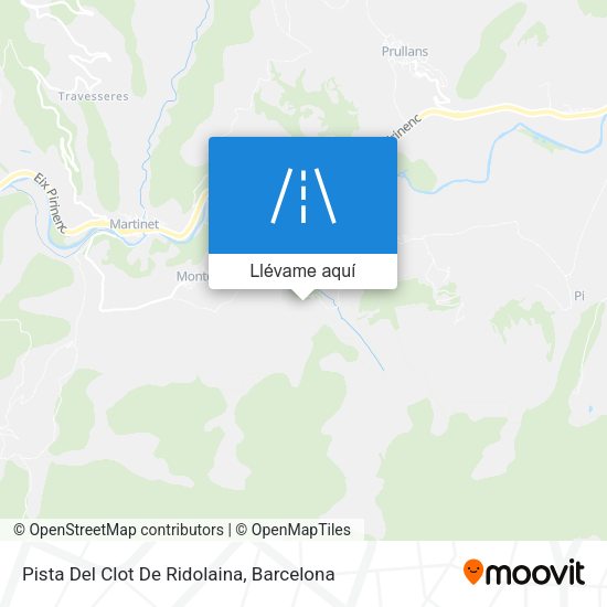 Mapa Pista Del Clot De Ridolaina