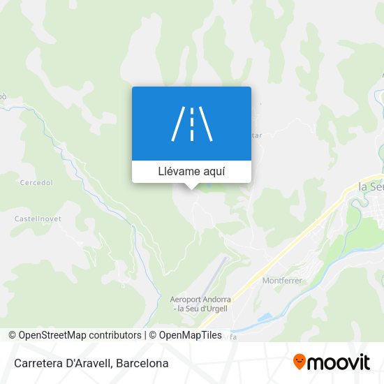 Mapa Carretera D'Aravell