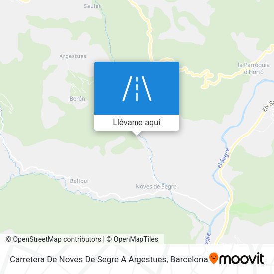 Mapa Carretera De Noves De Segre A Argestues