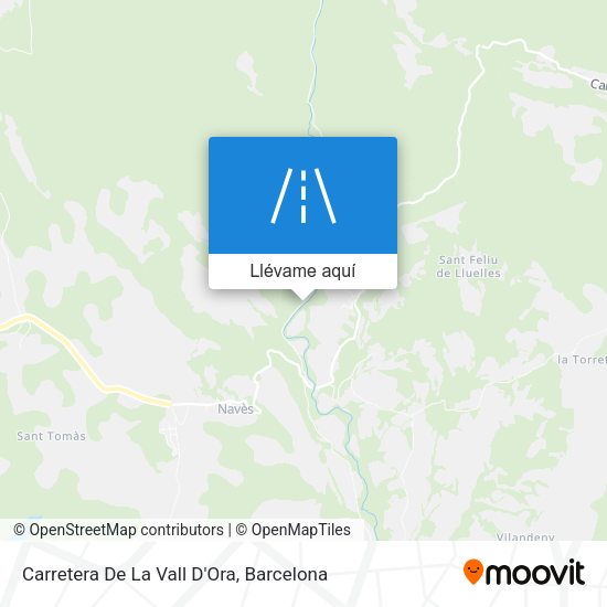 Mapa Carretera De La Vall D'Ora