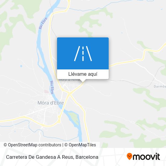 Mapa Carretera De Gandesa A Reus