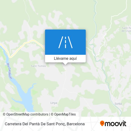 Mapa Carretera Del Pantà De Sant Ponç
