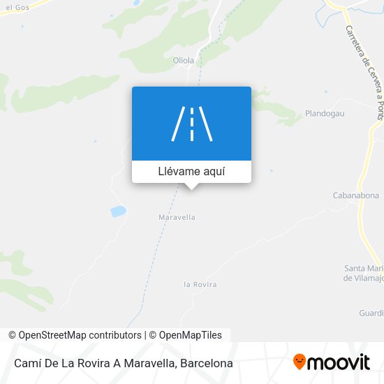 Mapa Camí De La Rovira A Maravella