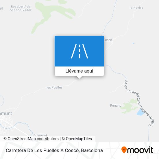 Mapa Carretera De Les Puelles A Coscó