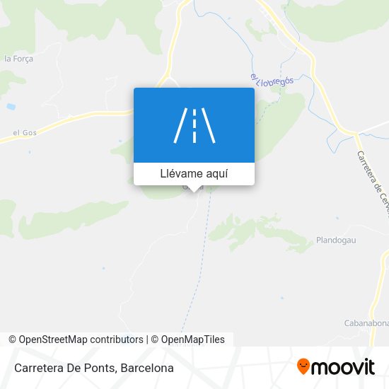 Mapa Carretera De Ponts