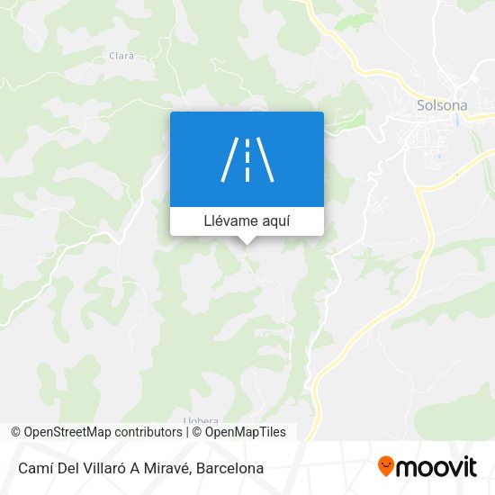 Mapa Camí Del Villaró A Miravé