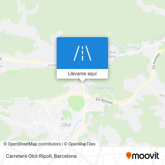Mapa Carretera Olot-Ripoll