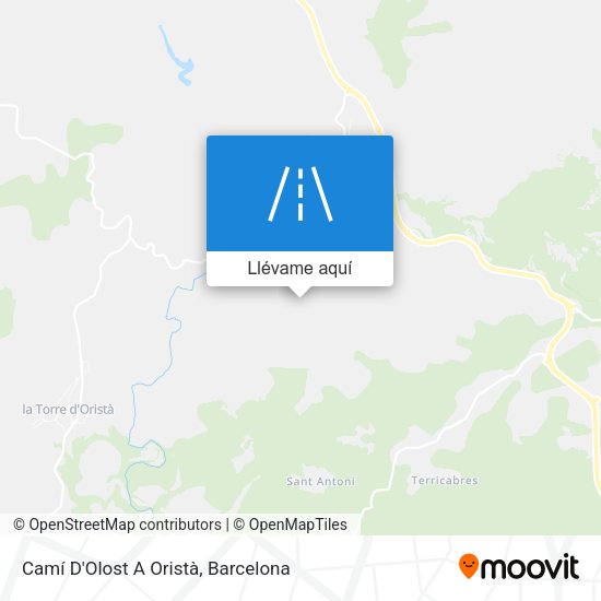 Mapa Camí D'Olost A Oristà