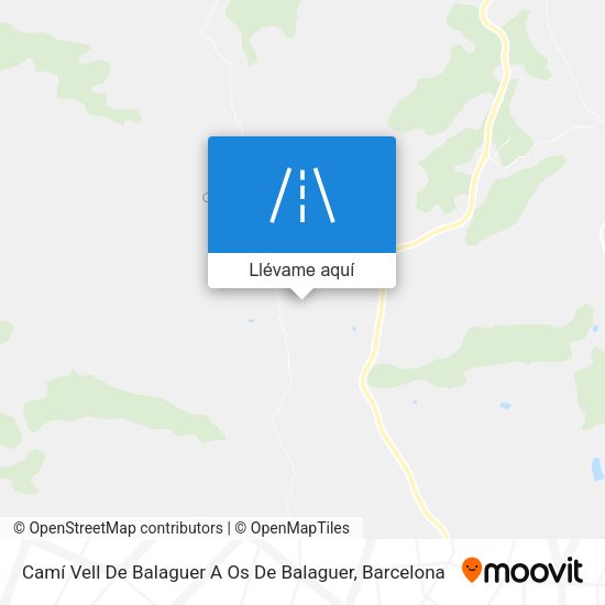 Mapa Camí Vell De Balaguer A Os De Balaguer