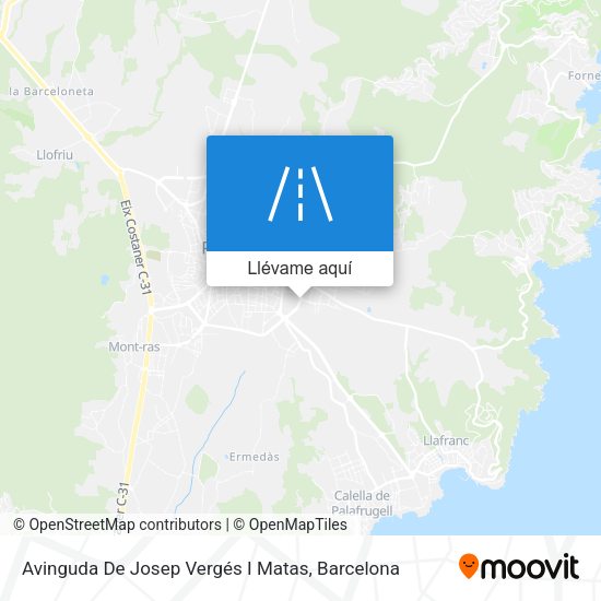 Mapa Avinguda De Josep Vergés I Matas