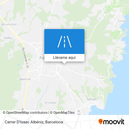 Mapa Carrer D'Isaac Albéniz