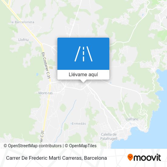 Mapa Carrer De Frederic Martí Carreras