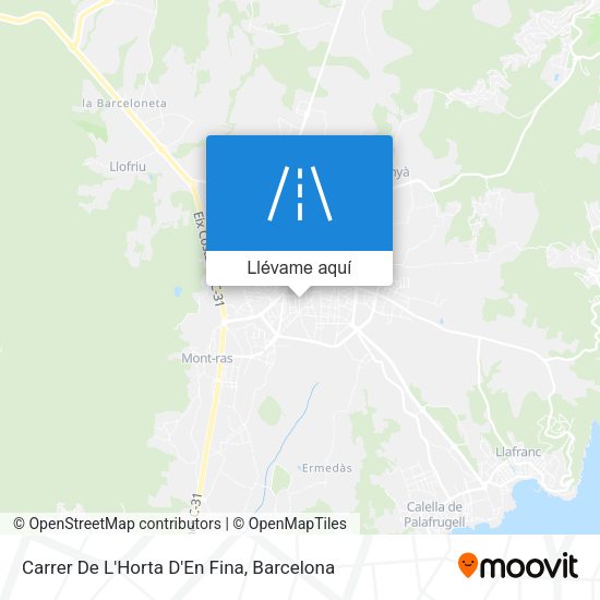 Mapa Carrer De L'Horta D'En Fina