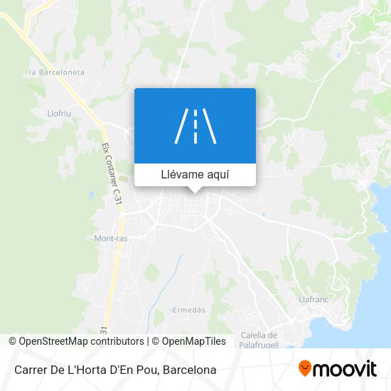 Mapa Carrer De L'Horta D'En Pou