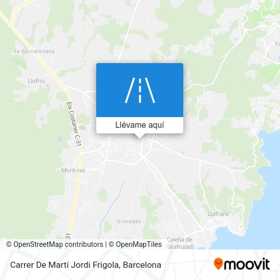 Mapa Carrer De Martí Jordi Frigola