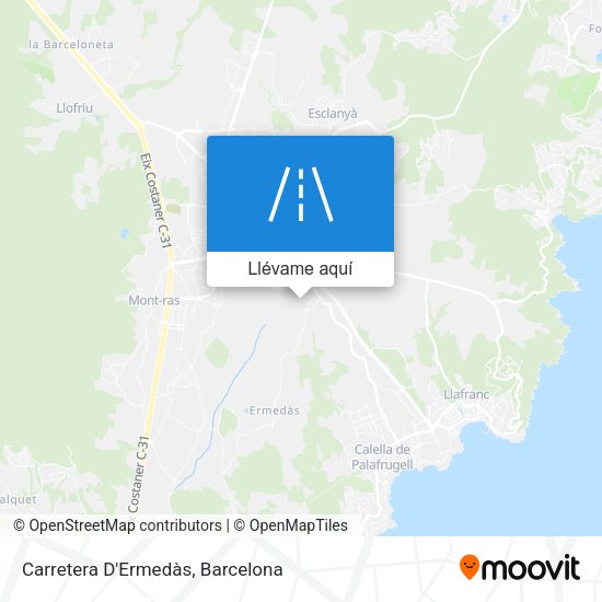 Mapa Carretera D'Ermedàs