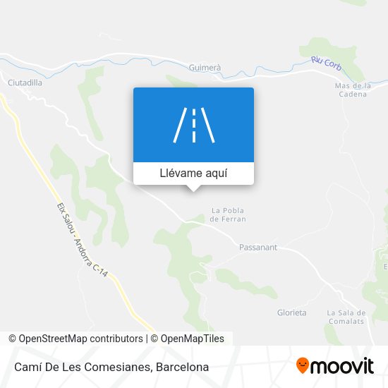 Mapa Camí De Les Comesianes