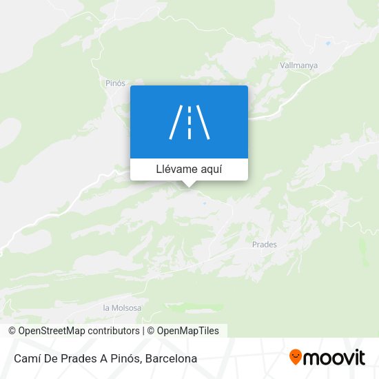 Mapa Camí De Prades A Pinós