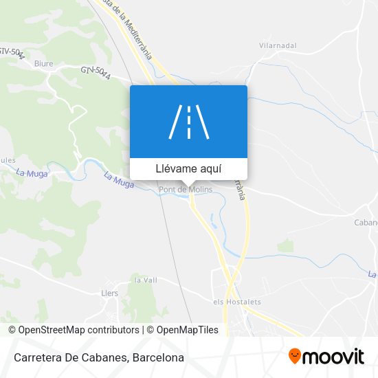 Mapa Carretera De Cabanes