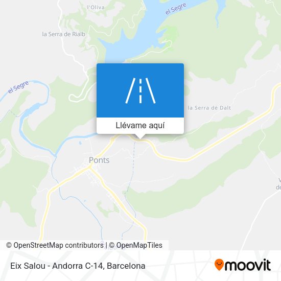 Mapa Eix Salou - Andorra C-14