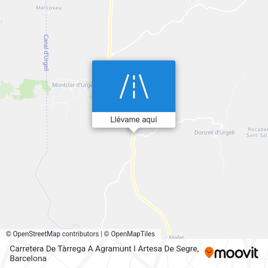 Mapa Carretera De Tàrrega A Agramunt I Artesa De Segre