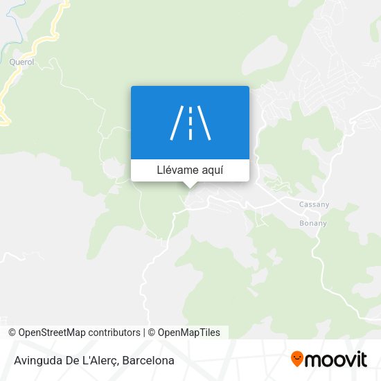 Mapa Avinguda De L'Alerç