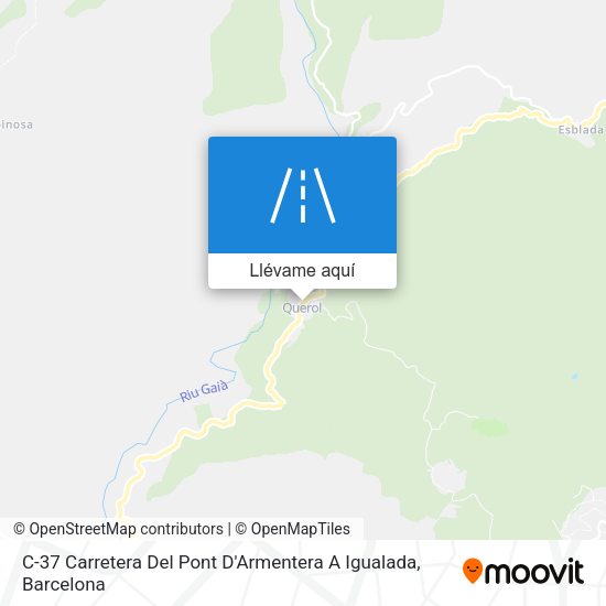 Mapa C-37 Carretera Del Pont D'Armentera A Igualada