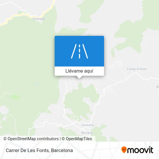 Mapa Carrer De Les Fonts