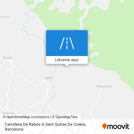 Mapa Carretera De Rabós A Sant Quirze De Colera