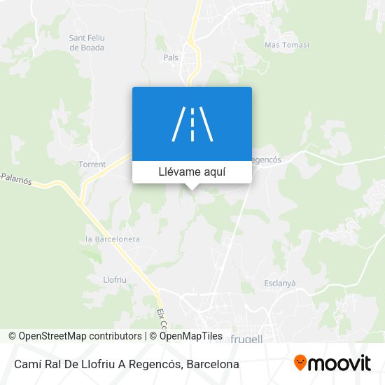 Mapa Camí Ral De Llofriu A Regencós