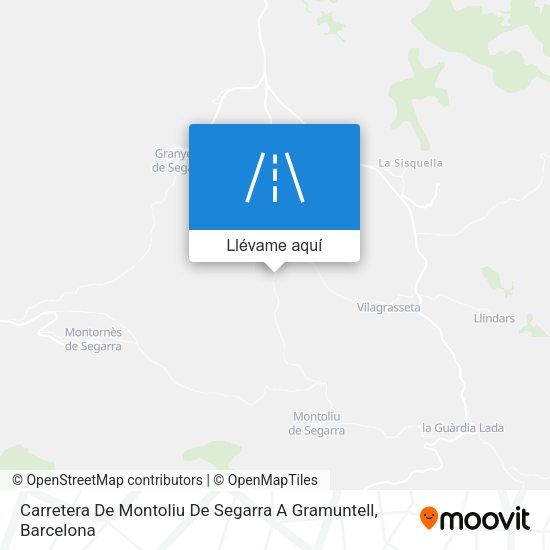 Mapa Carretera De Montoliu De Segarra A Gramuntell